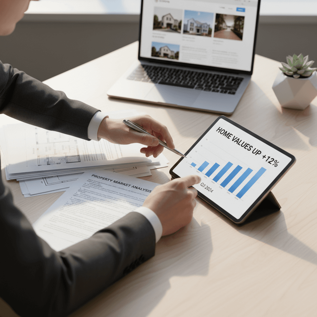 Professional reviewing property documents